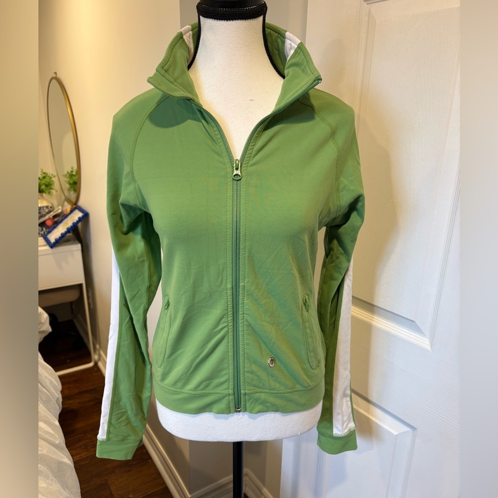 🌷Lululemon Zip Up Jacket Size 6 Green Athletic Track Jacket 3/$30